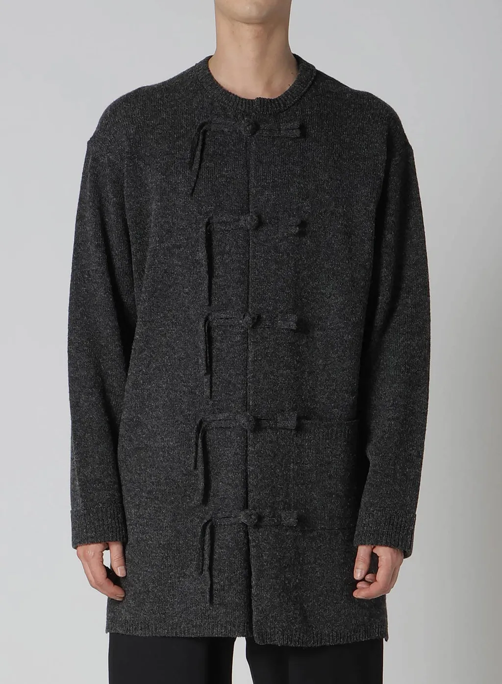 China Button Long Cardigan
