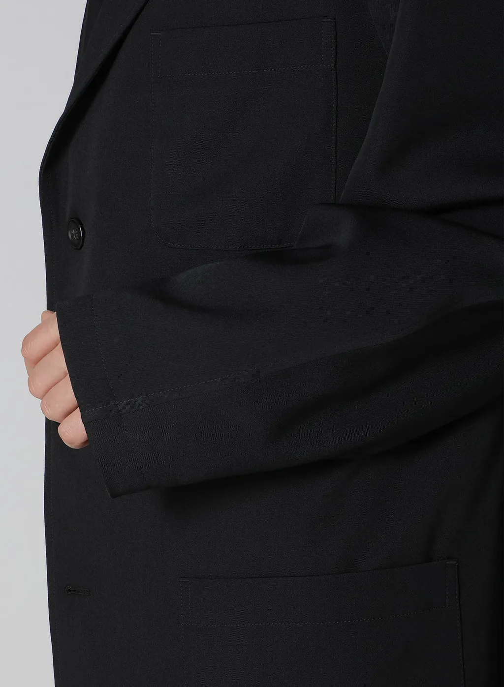 Wool Gabardine Blouson Tailored Jacket