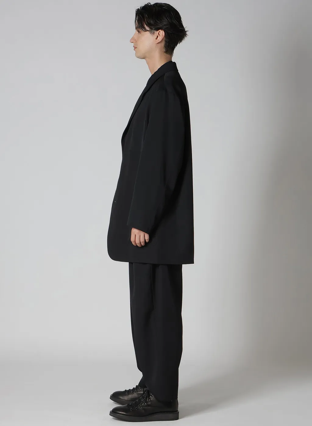 Wool Gabardine Blouson Tailored Jacket