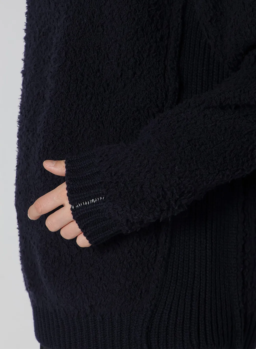 3G Jersey Notch Neck Side Rib Knit