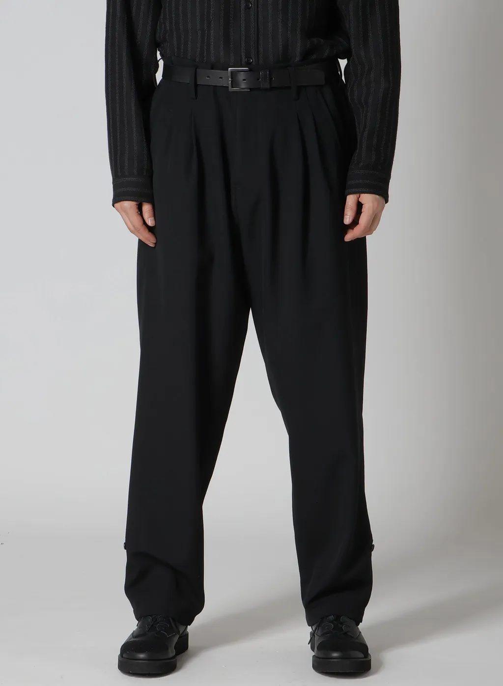 Wool Gabardine 2Tucks Tab Pants