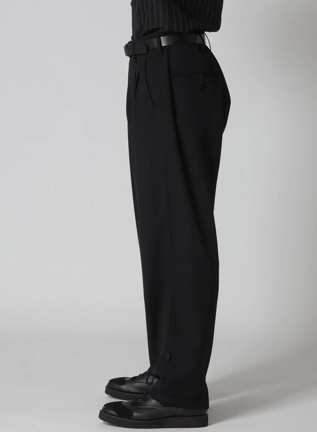Wool Gabardine 2Tucks Tab Pants
