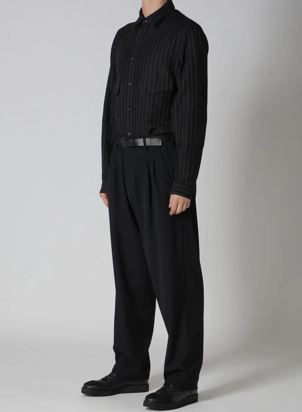 Wool Gabardine 2Tucks Tab Pants
