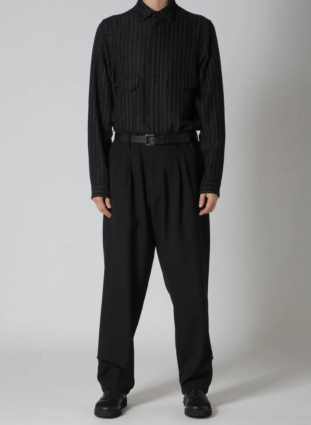 Wool Gabardine 2Tucks Tab Pants