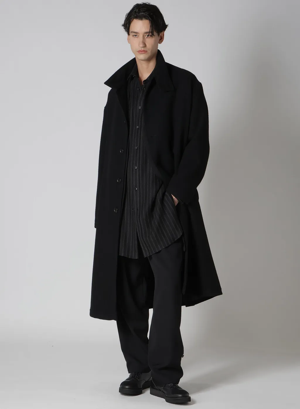 Wool Gabardine 2Tucks Tab Pants