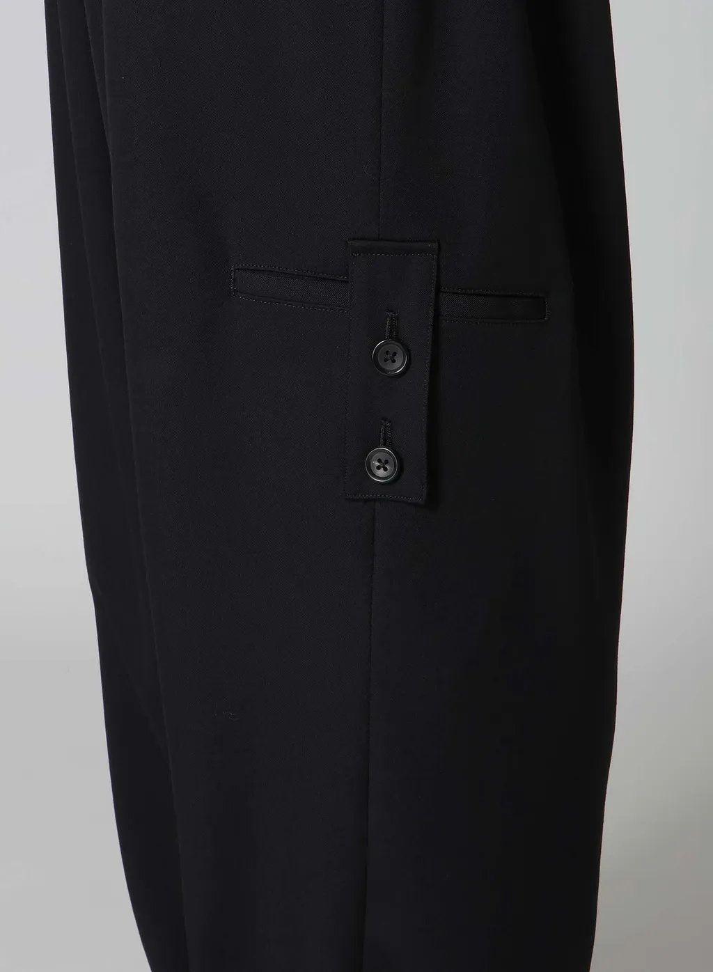 Wool Gabardine Tuck Tab Pants