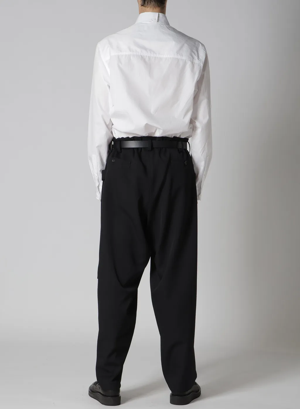 Wool Gabardine Tuck Tab Pants