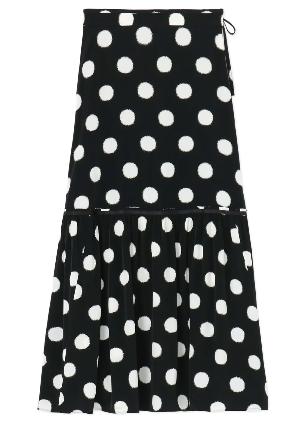 Small Polka Dot Crape De Chine Teared Skirt