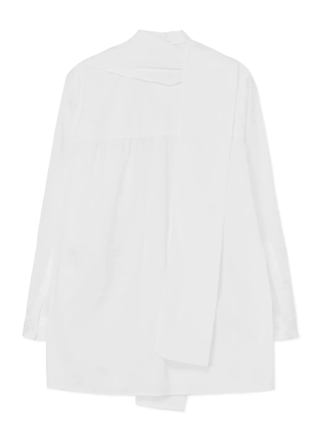 Cotton Broadcloth Shirt With Stole