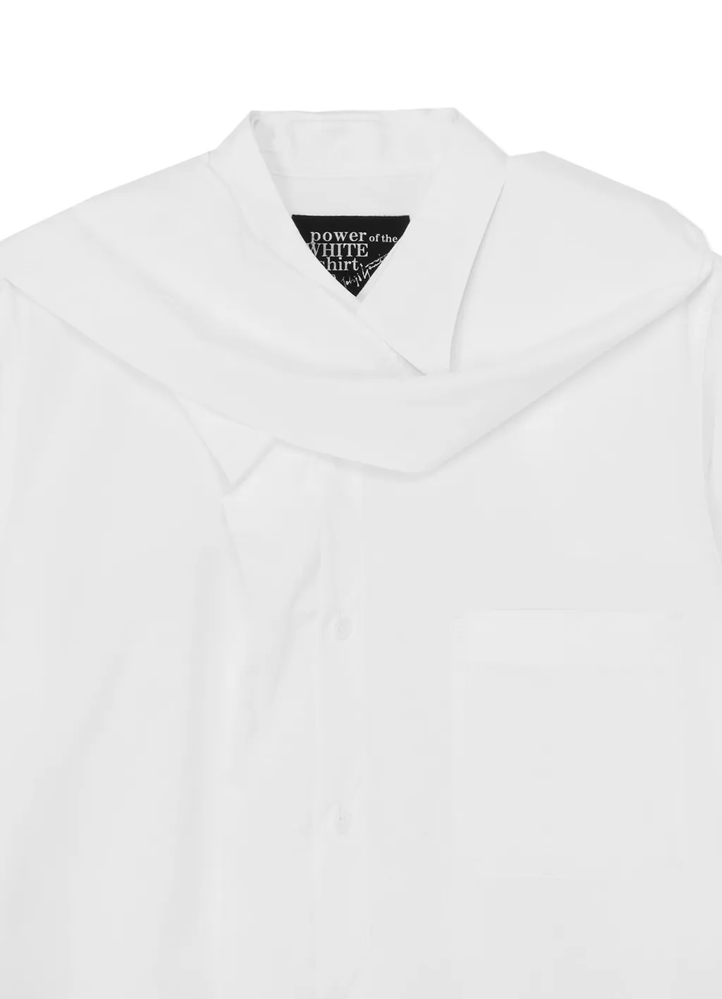 Cotton Broadcloth Shirt With Stole