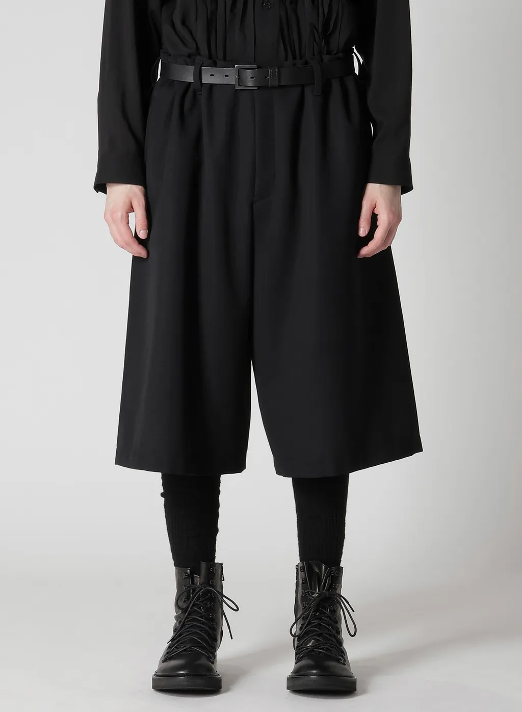 Army Gabardine Pleats Half Pants