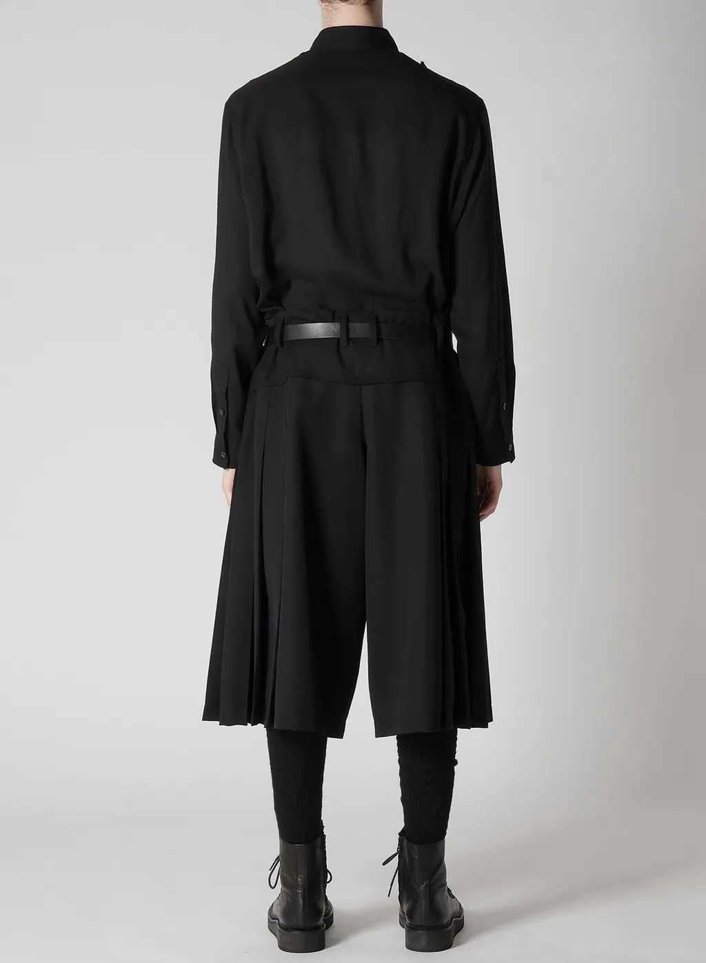 Army Gabardine Pleats Half Pants