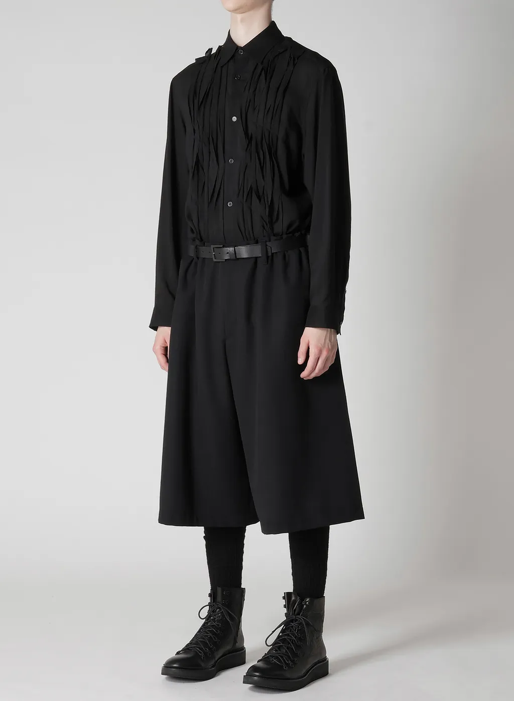 Army Gabardine Pleats Half Pants
