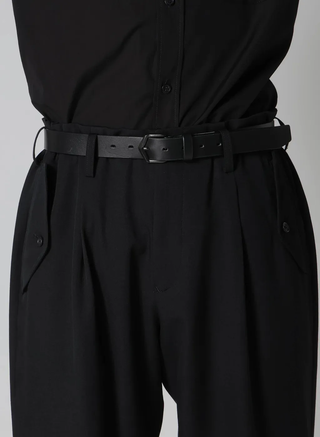 Wool Gabardine Hem Tab Gabardine Pants