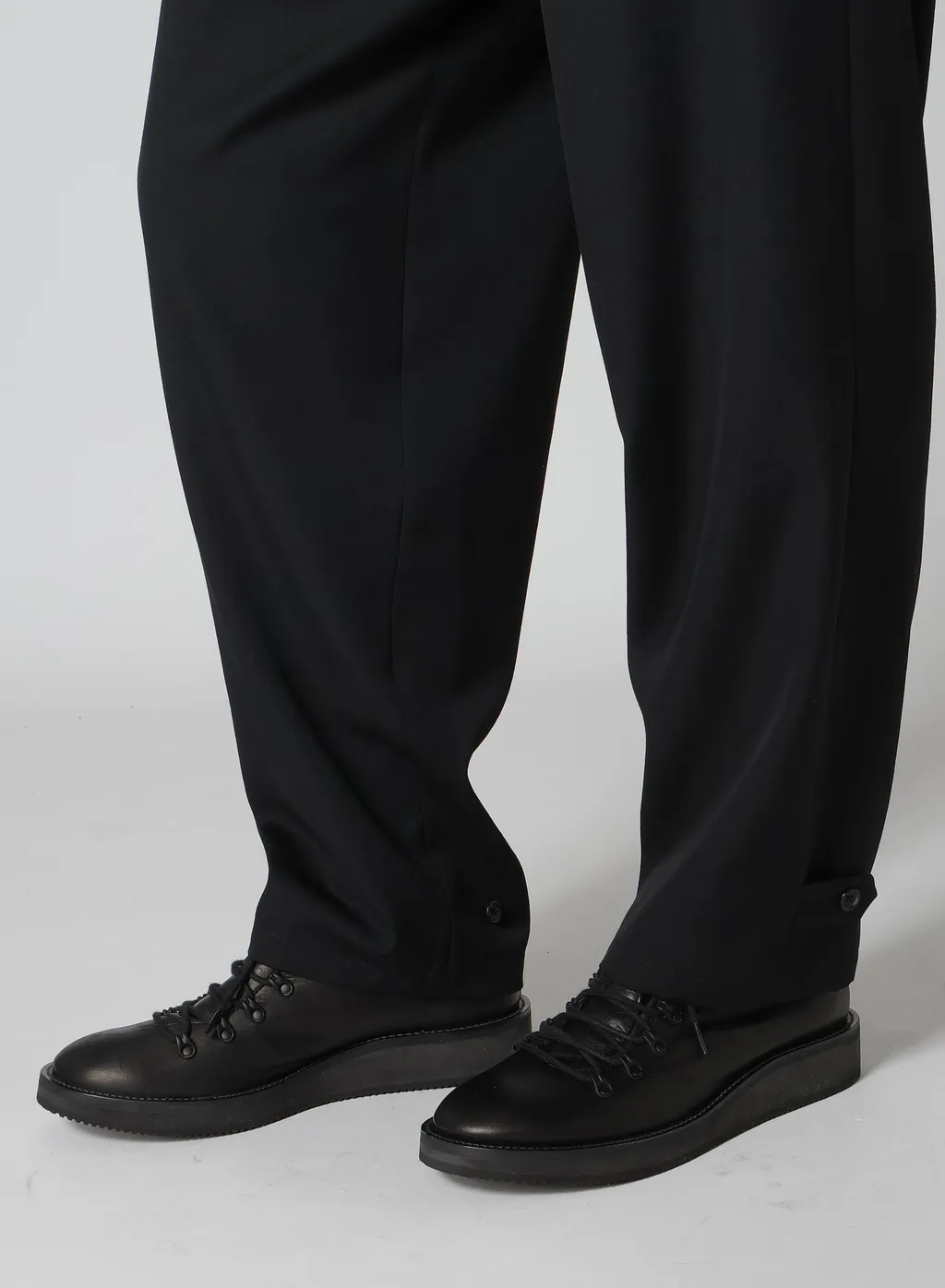 Wool Gabardine Hem Tab Gabardine Pants