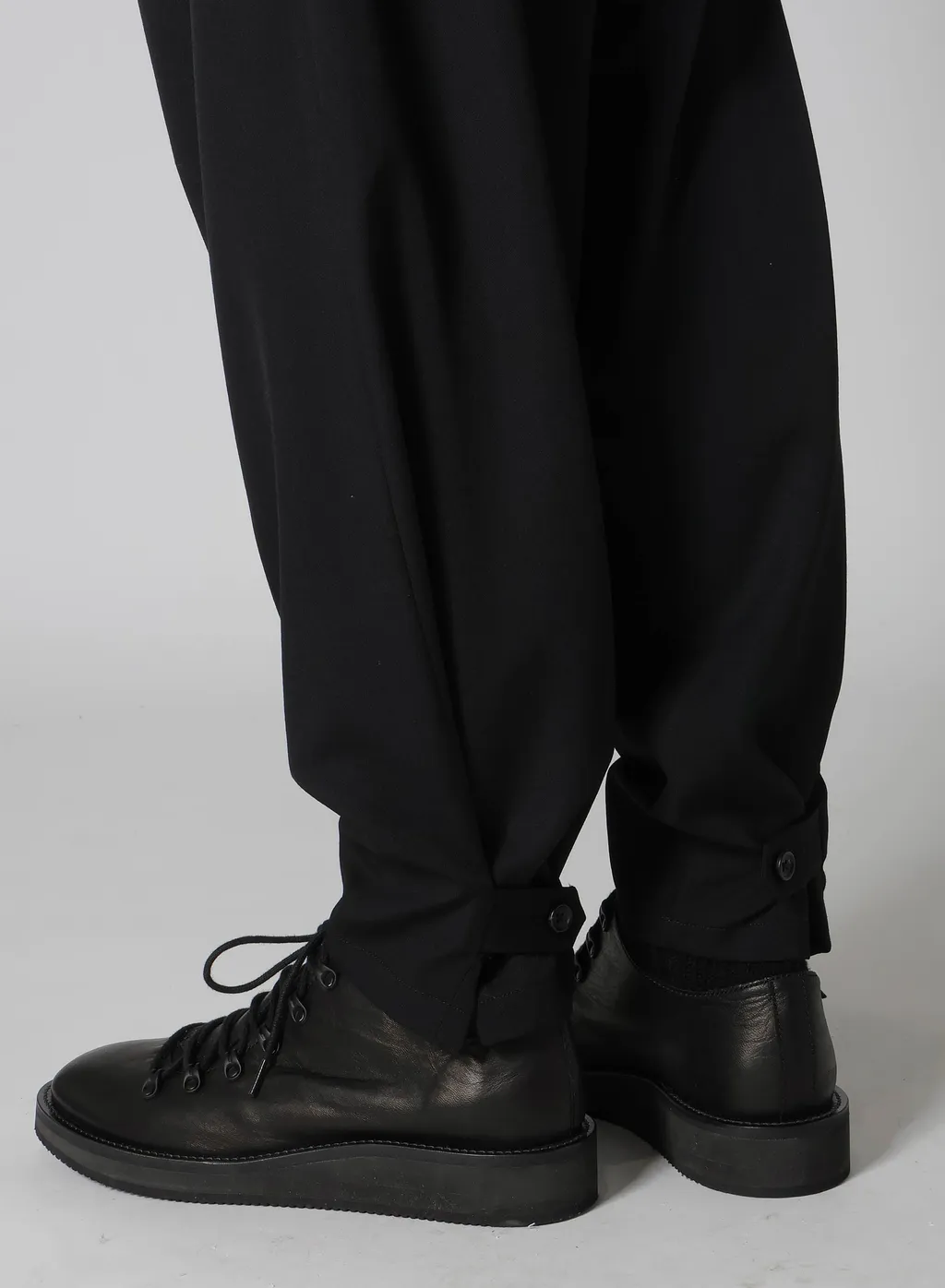 Wool Gabardine Hem Tab Gabardine Pants