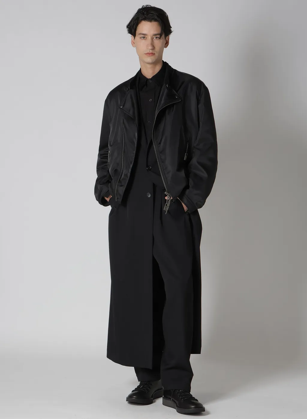 Wool Gabardine Hem Tab Gabardine Pants