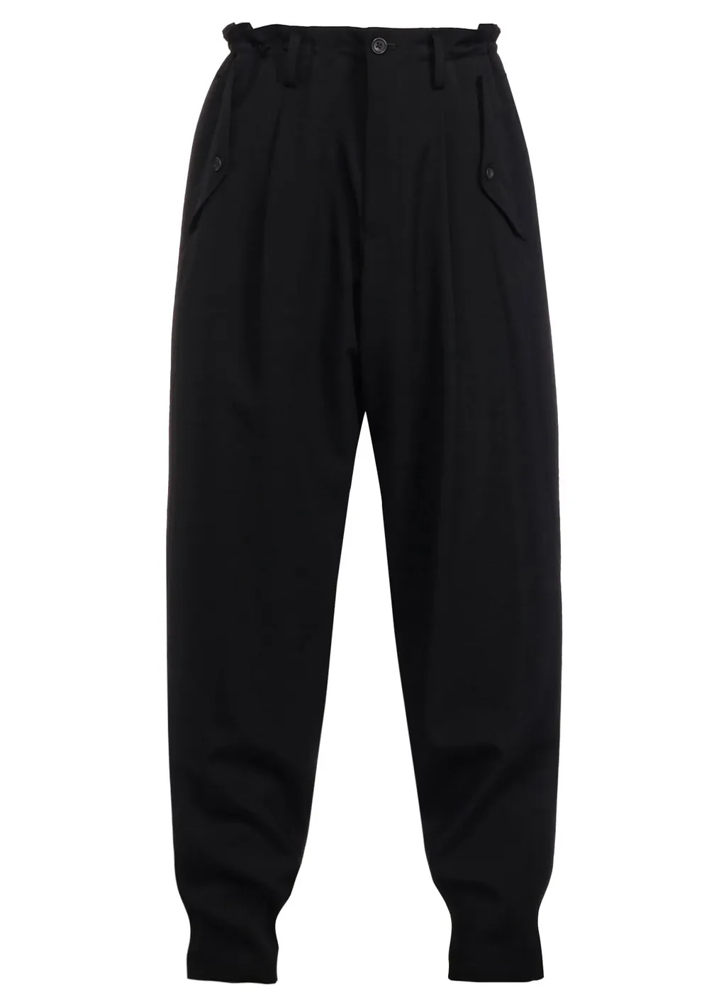 Wool Gabardine Hem Tab Gabardine Pants