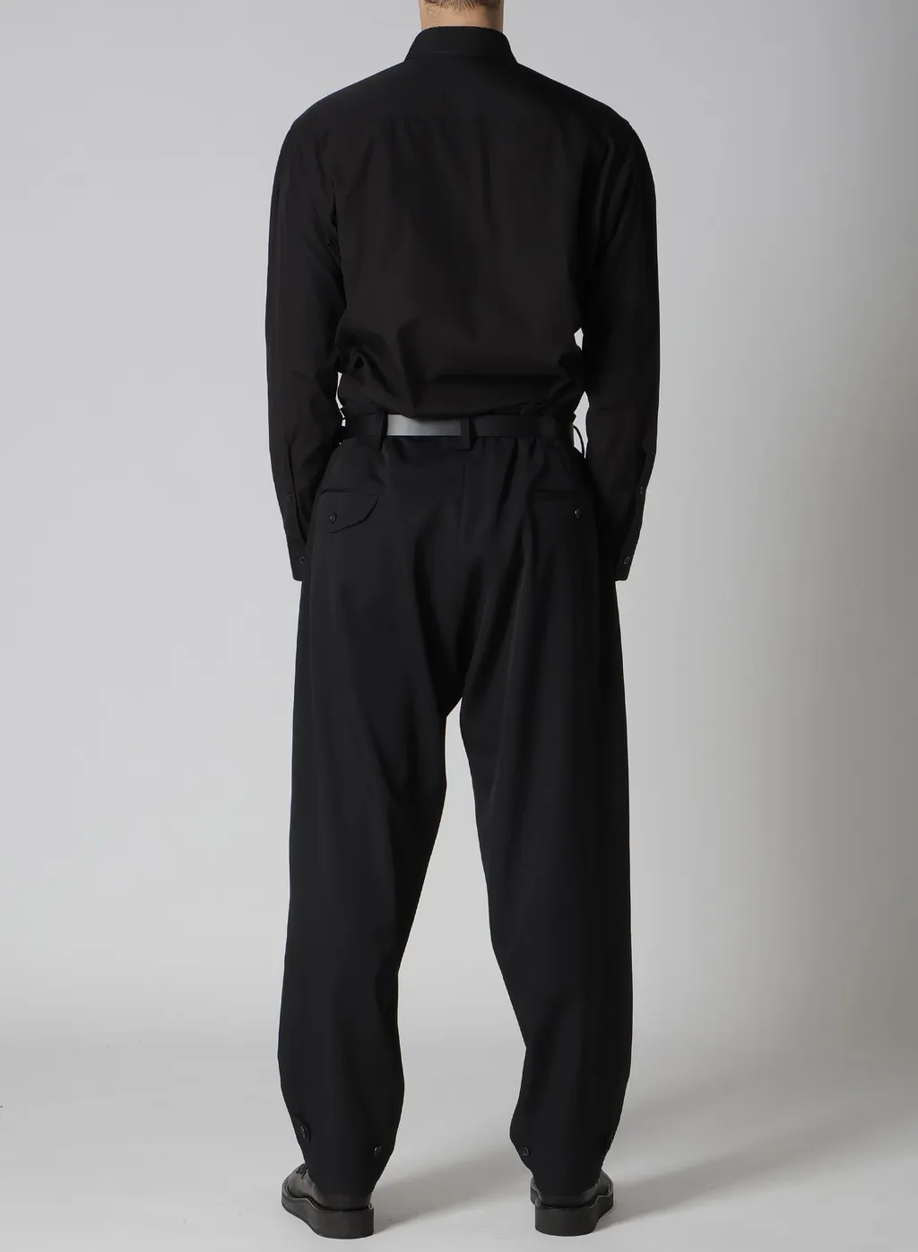 Wool Gabardine Hem Tab Gabardine Pants