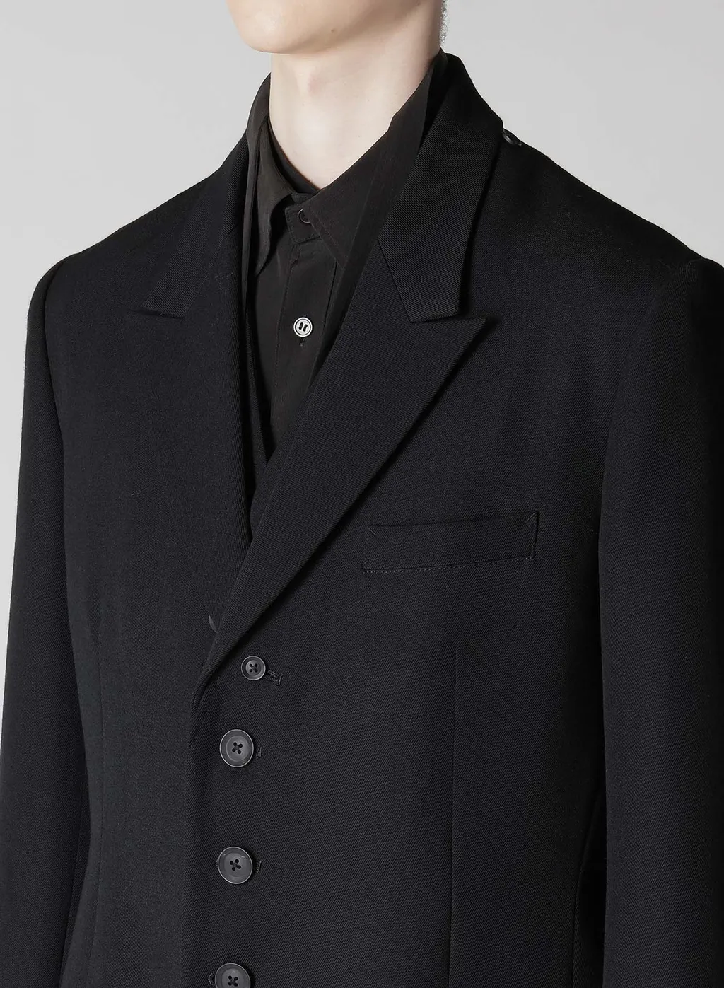 Army Gabardine 3Button Lapel Attachable Jacket