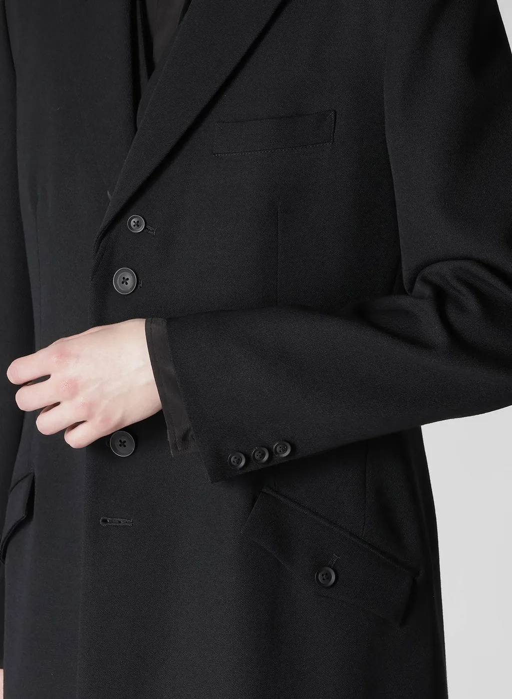 Army Gabardine 3Button Lapel Attachable Jacket