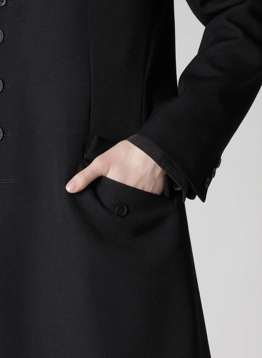Army Gabardine 3Button Lapel Attachable Jacket