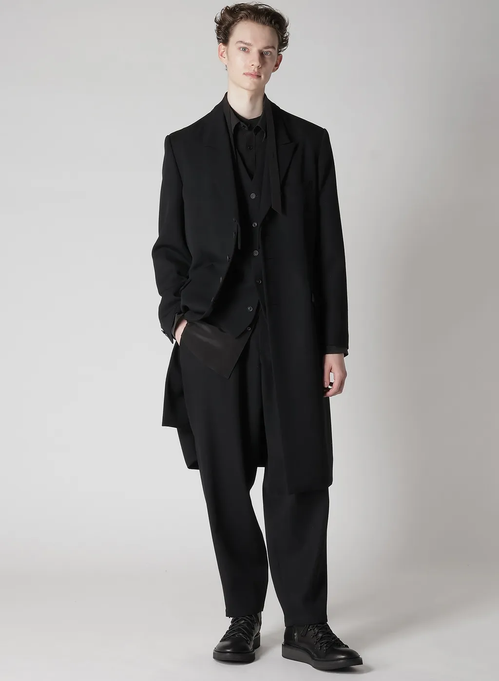 Army Gabardine 3Button Lapel Attachable Jacket