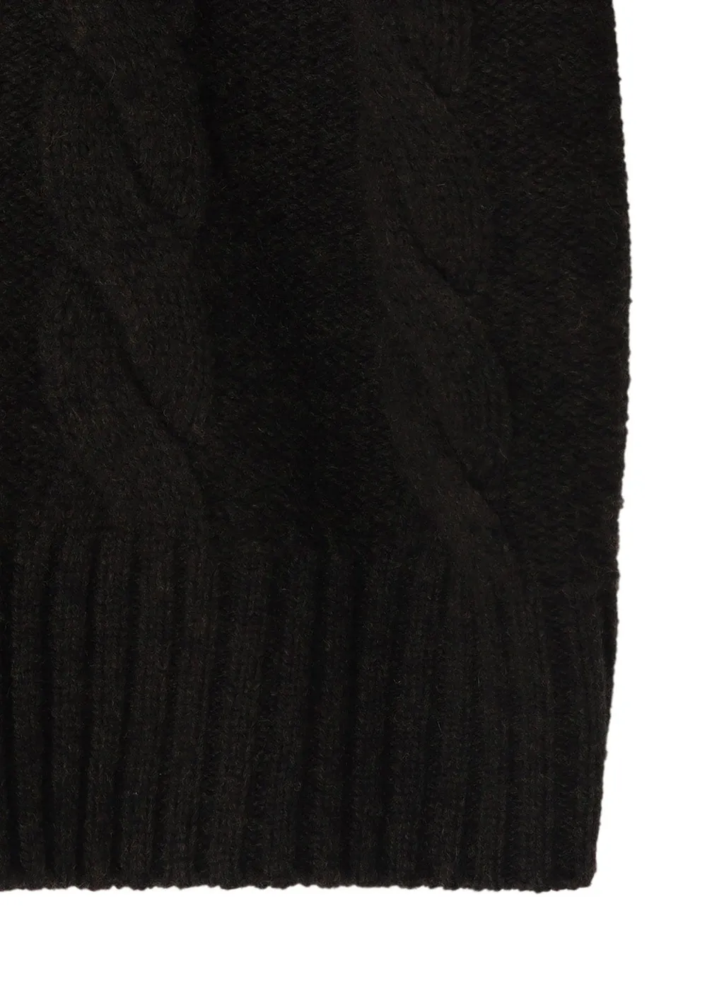 Fine Merino Wool Cable Switch Unbalance Pullover