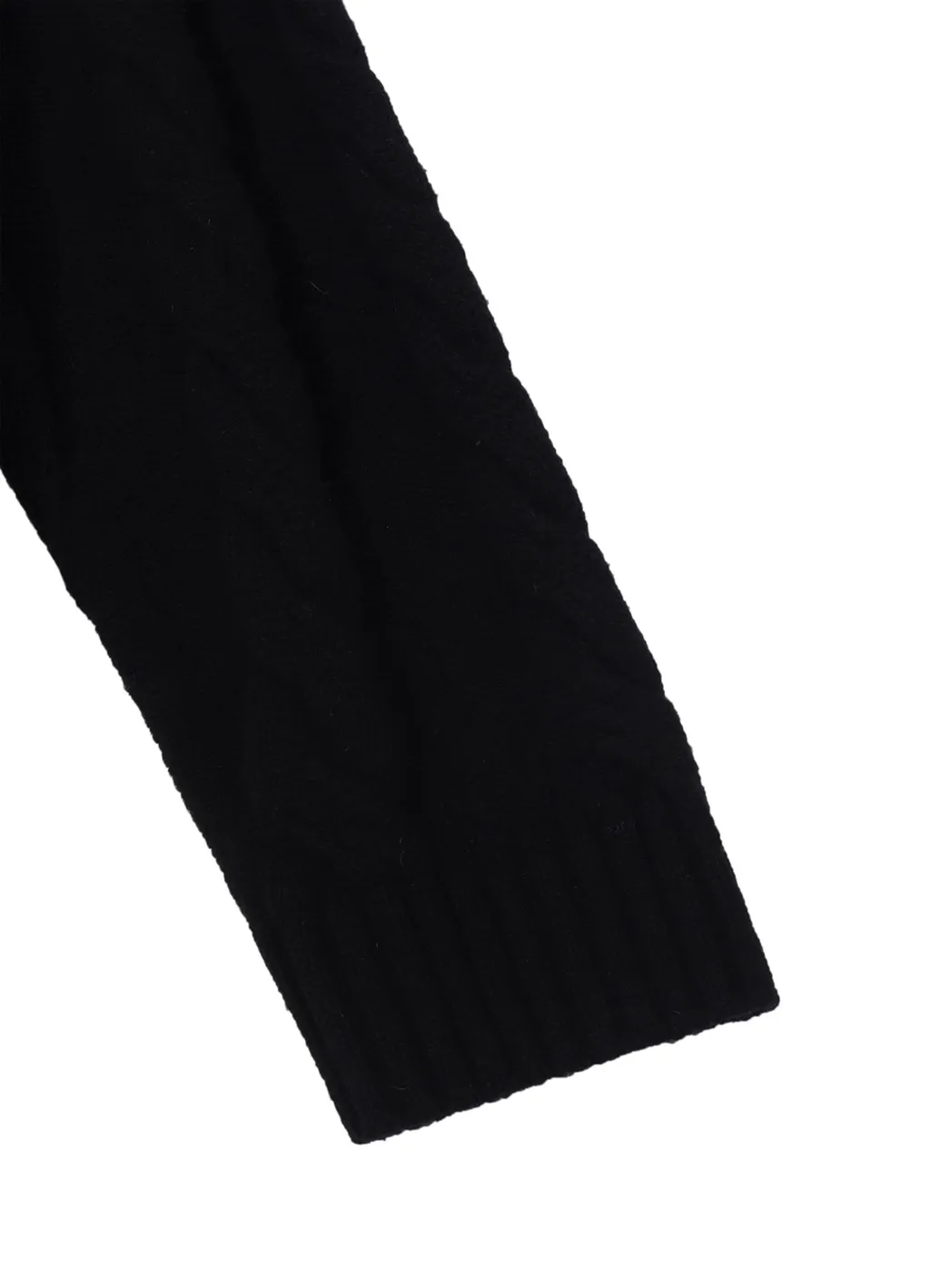 Fine Merino Wool Cable Switch Unbalance Hoodie