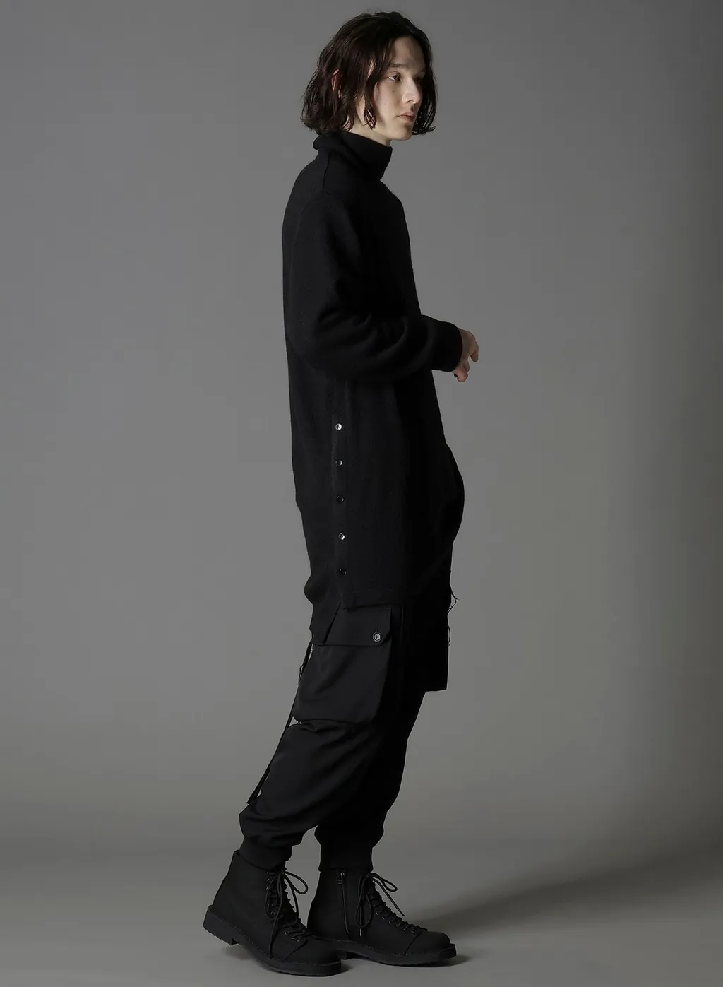 Spider Web Knit Big Turtleneck T-Shirt