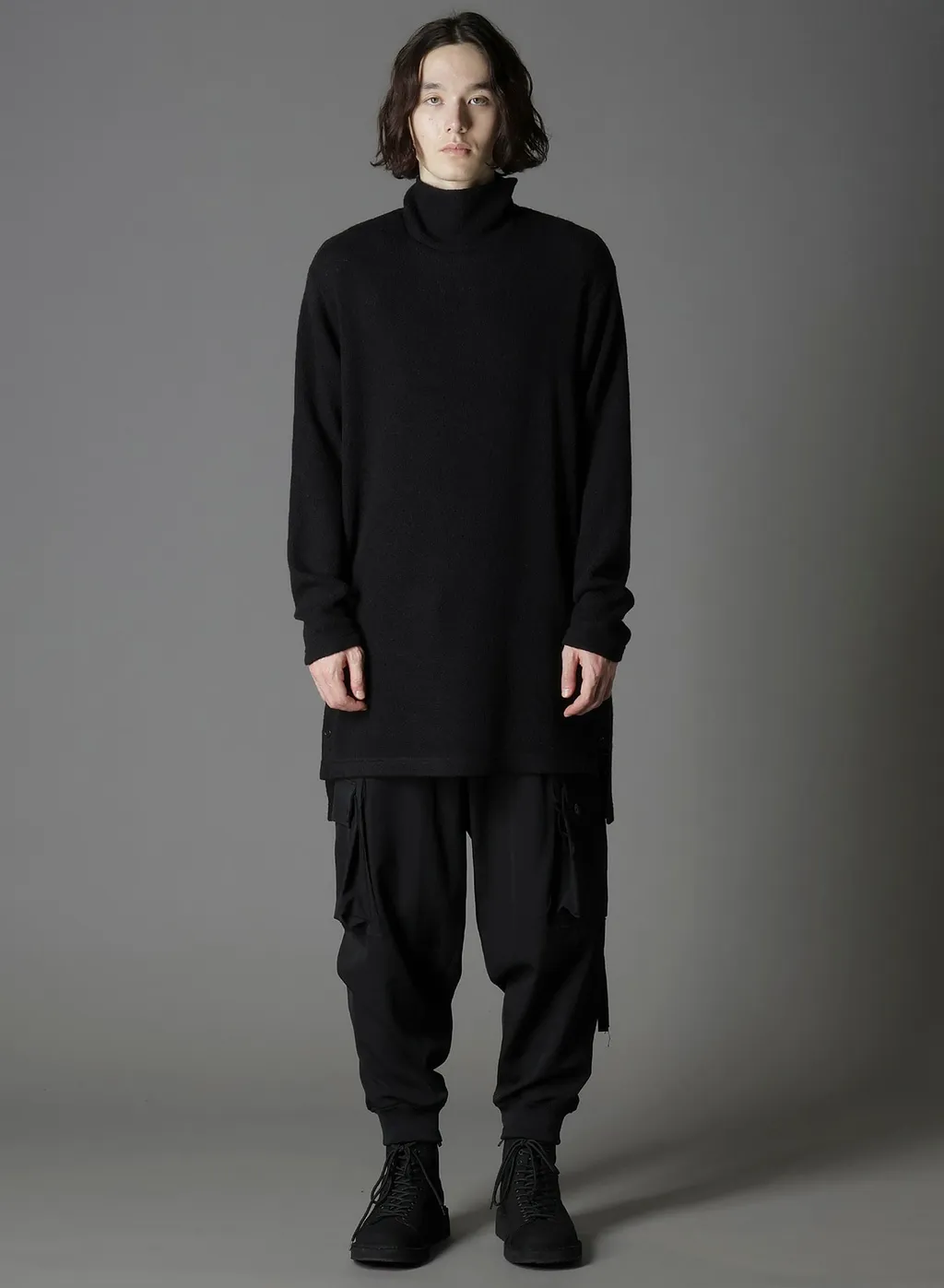 Spider Web Knit Big Turtleneck T-Shirt