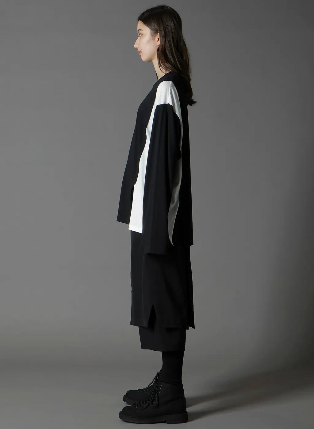 C/Mo Jersey Combination Mix Block Long Sleeved T-Shirt
