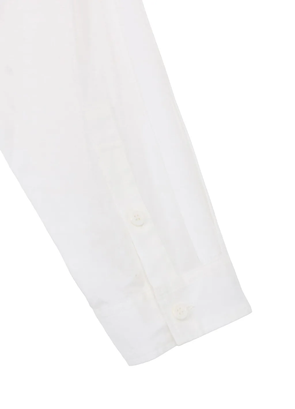 Switching Material Patchwork White Shirt
