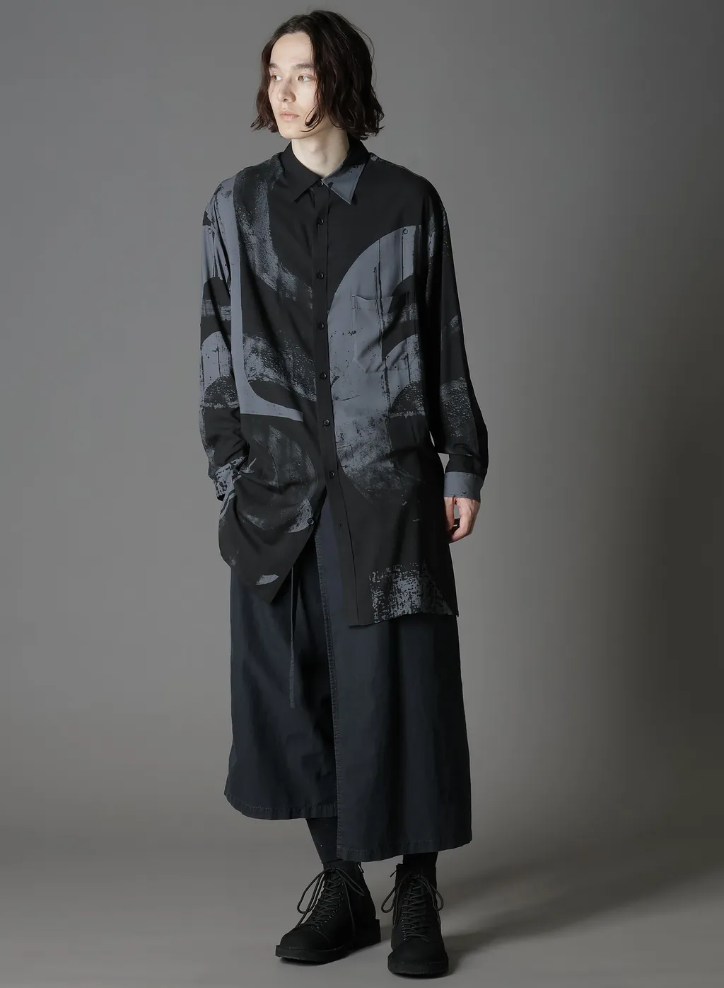 C/Ny Sulfur Dyeing Stone Wash Bio Wrap Skirt Pants