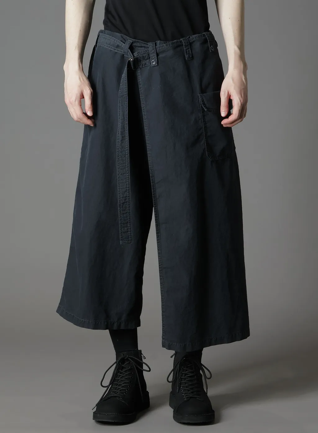 C/Ny Sulfur Dyeing Stone Wash Bio Wrap Skirt Pants