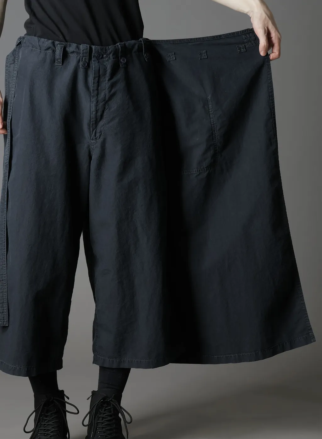 C/Ny Sulfur Dyeing Stone Wash Bio Wrap Skirt Pants