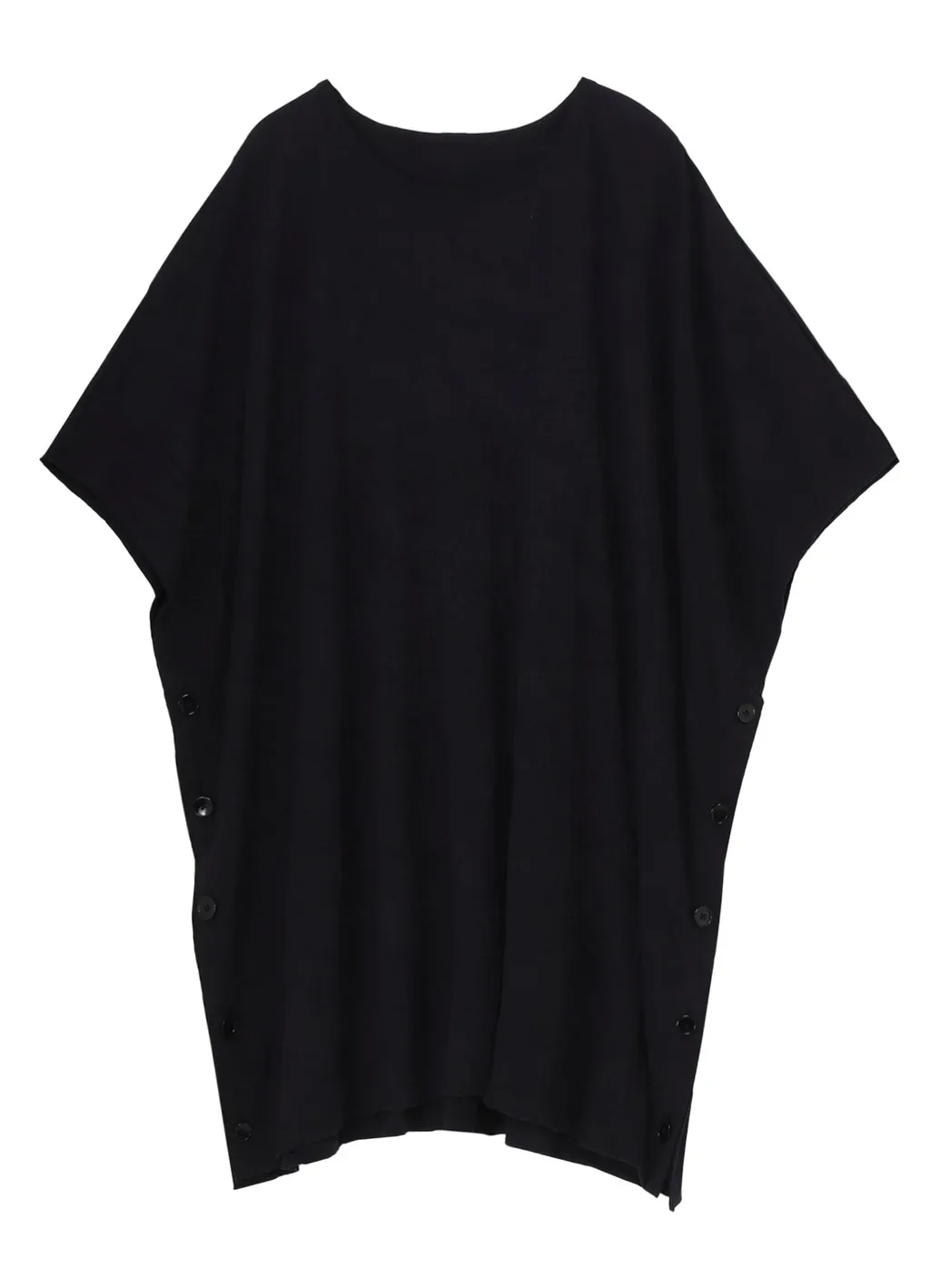 Cathc Washer Wrinkle Jersey Side Button Short Sleeved T-Shirt