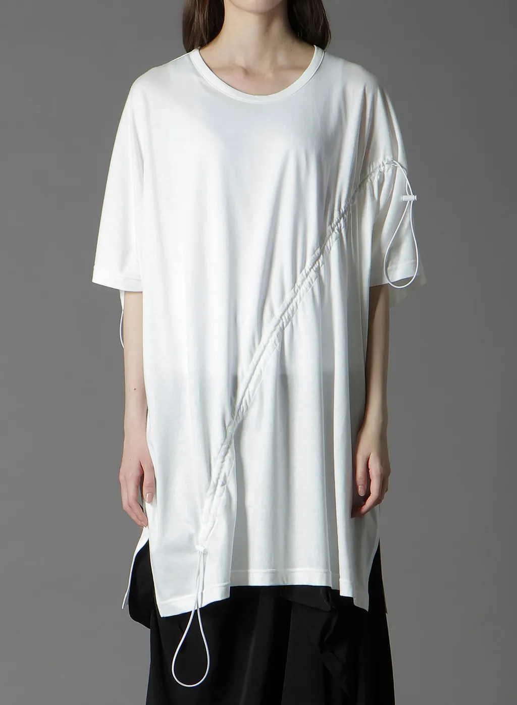 C/Mo Jersey Drawcord French Sleeve T-Shirt