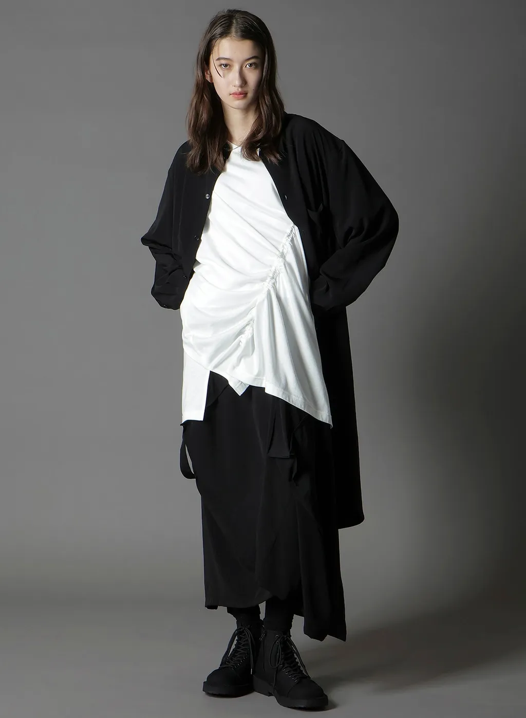 C/Mo Jersey Drawcord French Sleeve T-Shirt