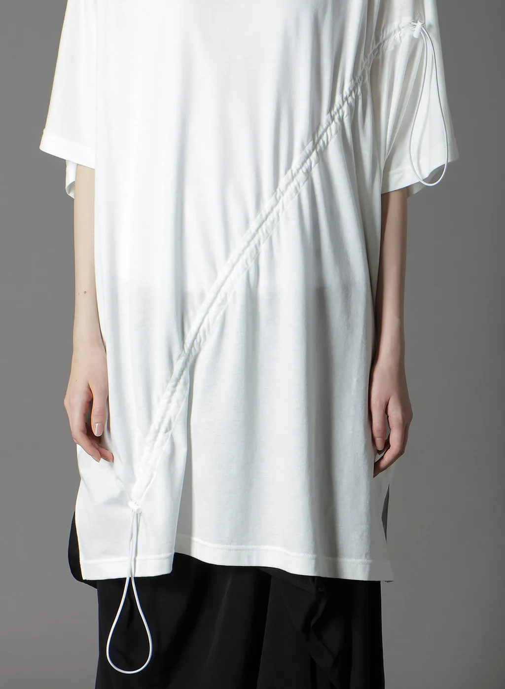 C/Mo Jersey Drawcord French Sleeve T-Shirt