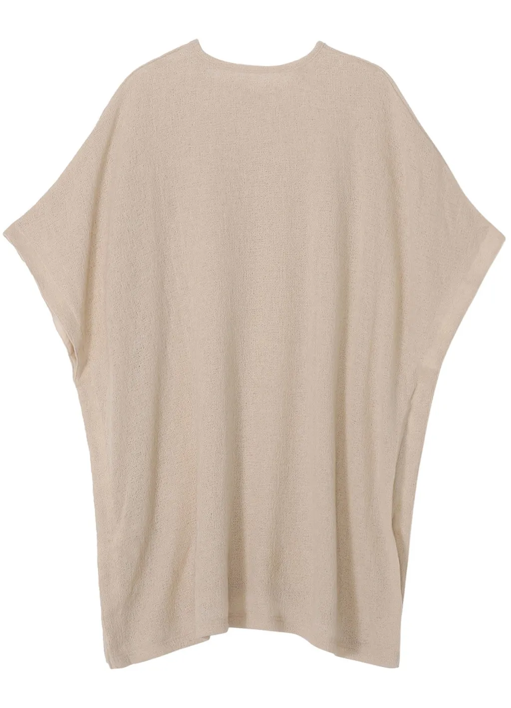 Spider Web Knit Side Button Short Sleeved T-Shirt
