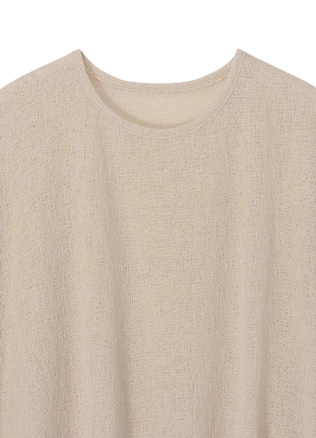 Spider Web Knit Side Button Short Sleeved T-Shirt