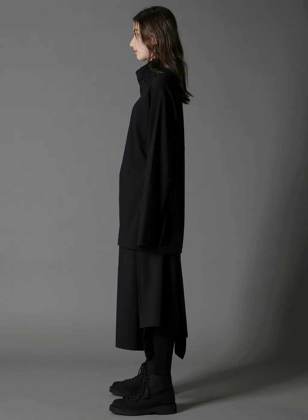 Cotton Jersey Turtleneck Long Sleeved T-Shirt