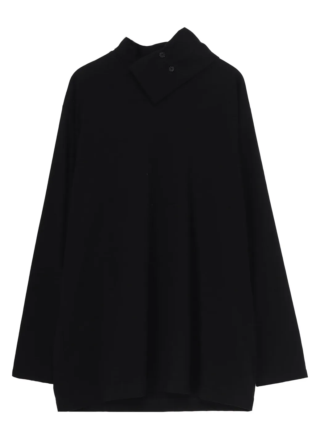 Cotton Jersey Turtleneck Long Sleeved T-Shirt