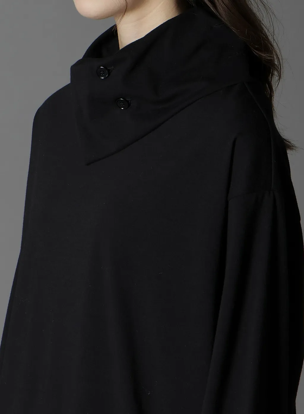 Cotton Jersey Turtleneck Long Sleeved T-Shirt