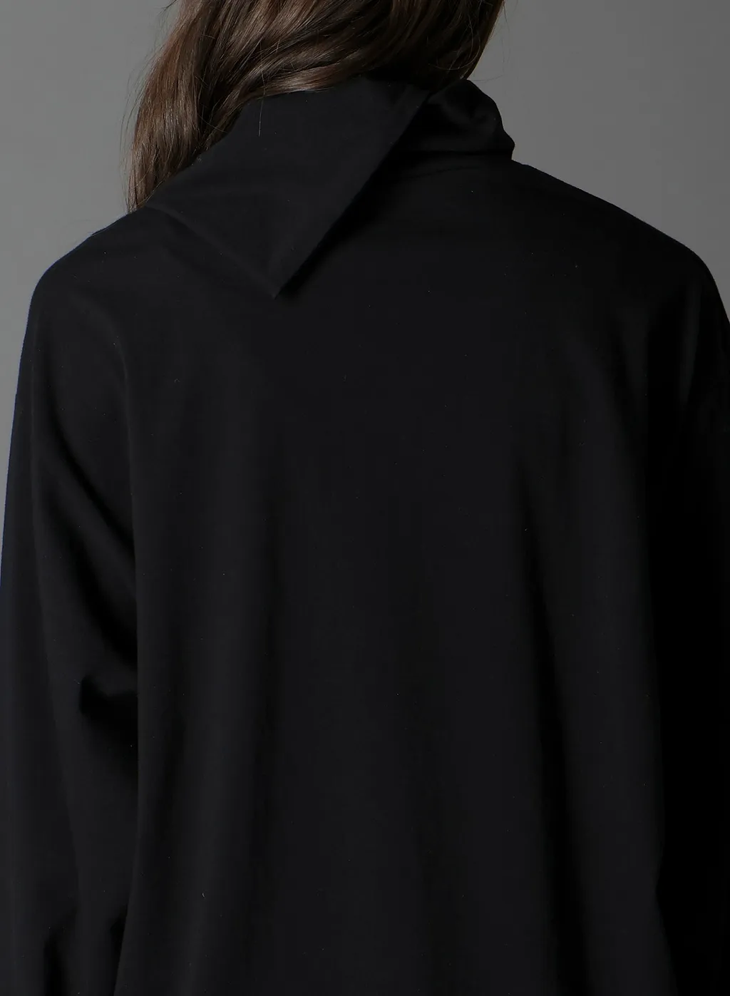 Cotton Jersey Turtleneck Long Sleeved T-Shirt