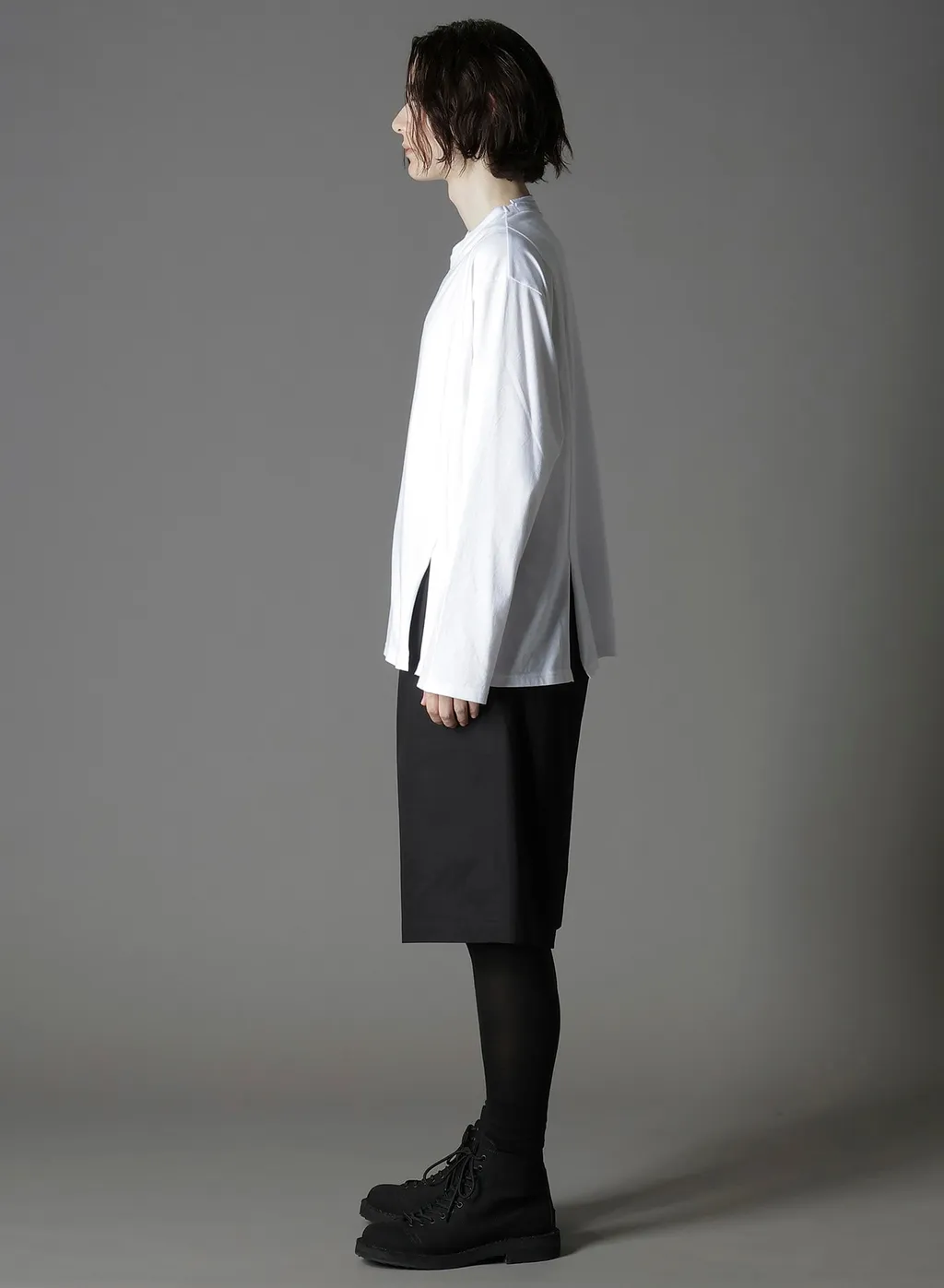 Cotton Jersey Mix Block Long Sleeved T-Shirt