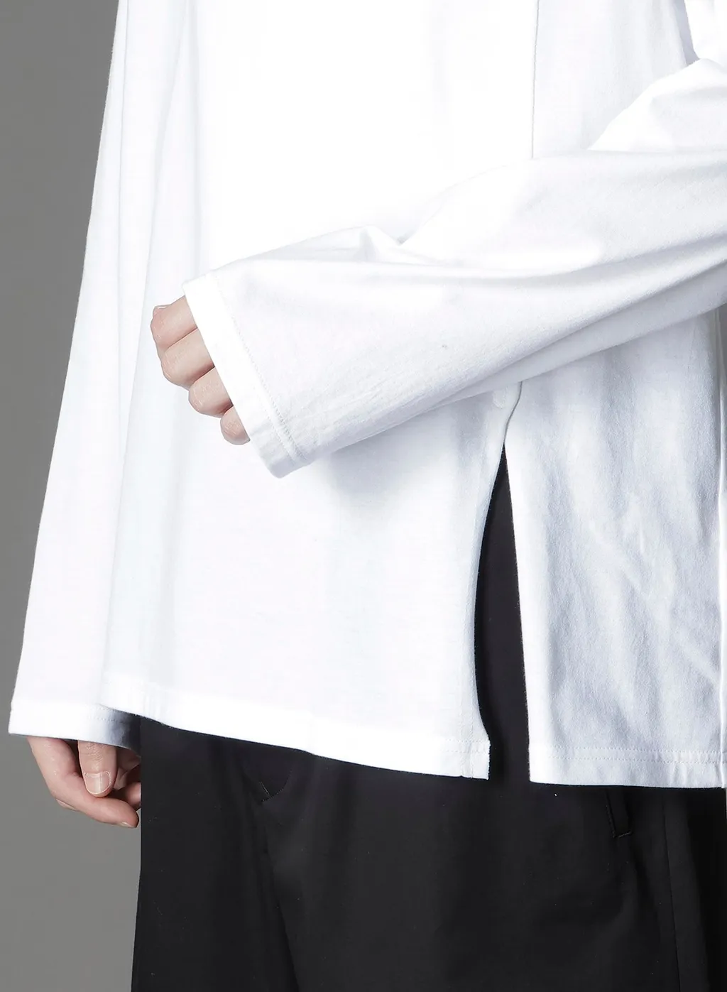 Cotton Jersey Mix Block Long Sleeved T-Shirt