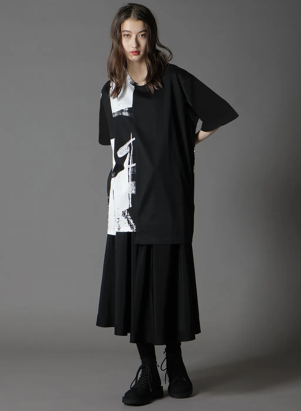 Silkette Jersey Number Pattern Tsujikiri Short Sleeved T-Shirt