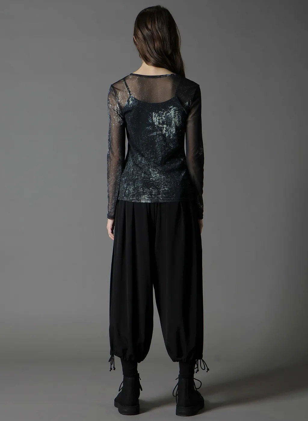 Soft Tulle Floral Pattern Round Neck Tulle